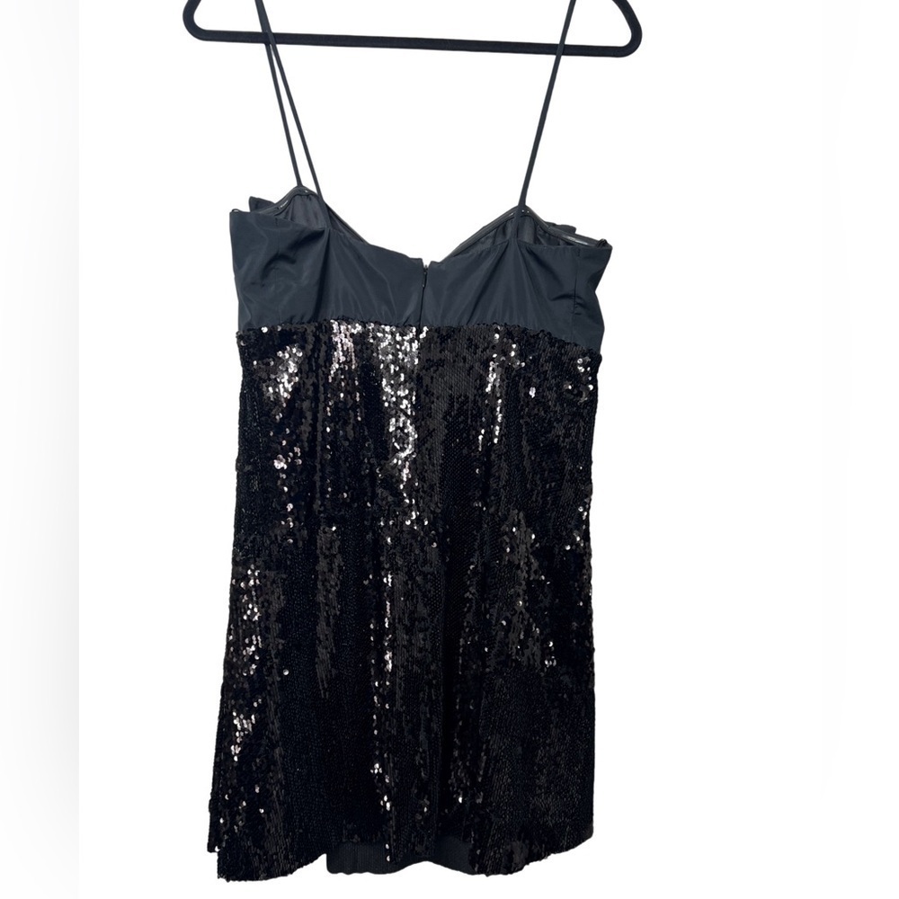 Zara Black Bow Sequin Dress Size M - Picture 7 of 7